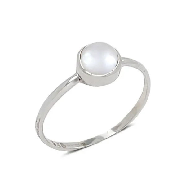 Studio Jewellery Gem Stone Rings | Rings-Freshwater Pearl Silver Ring