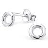 Studio Jewellery Stud Earrings | Earrings-Geometric 5mm Circle Earring Studs in Sterling Silver