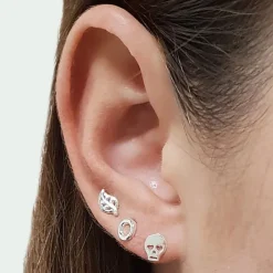 Studio Jewellery Stud Earrings | Earrings-Geometric 5mm Circle Earring Studs in Sterling Silver
