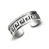 Studio Jewellery Midi And Knuckle Rings | Rings-Greek Key Band Silver Mid Finger Ring