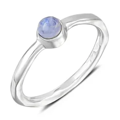 Studio Jewellery Gem Stone Rings | Rings-Hammered Moonstone Ring