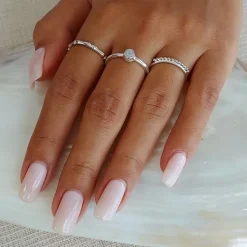 Studio Jewellery Gem Stone Rings | Rings-Hammered Moonstone Ring