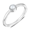 Studio Jewellery Gem Stone Rings | Rings-Hammered Mother of Pearl Ring