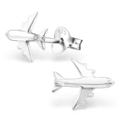 Studio Jewellery Stud Earrings | Earrings-Jet Air Plane Silver Stud Earrings
