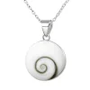 Studio Jewellery Necklaces-Large Shiva Shell Silver Necklace
