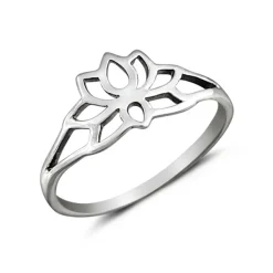 Studio Jewellery Feature & Stacker Rings | Rings-Lotus Silver Ring