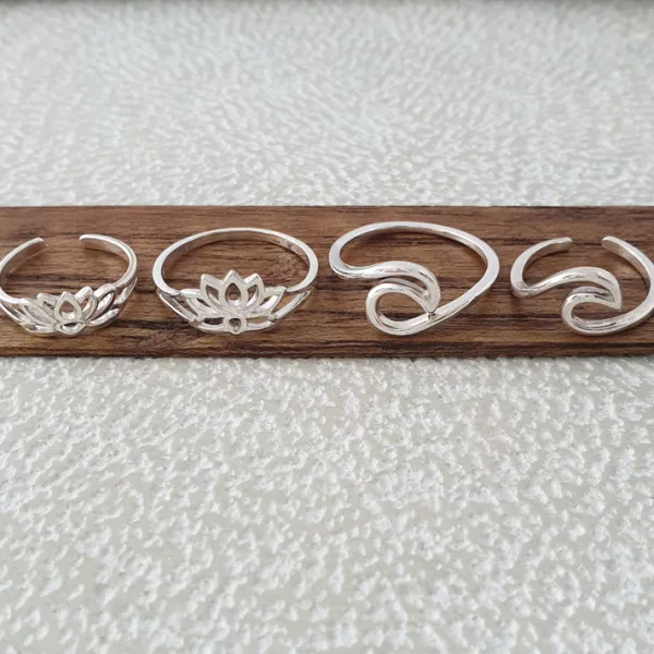 Studio Jewellery Feature & Stacker Rings | Rings-Lotus Silver Ring
