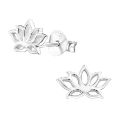 Studio Jewellery Stud Earrings | Earrings-Lotus Silver Stud Earrings