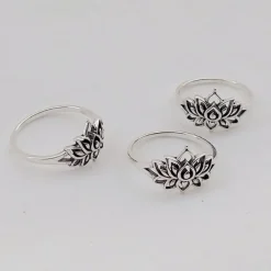 Studio Jewellery Feature & Stacker Rings | Rings-Lovely Lotus Silver Ring