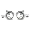 Studio Jewellery Stud Earrings | Earrings-Mandala Beaded Silver Studs