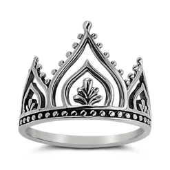 Studio Jewellery Feature & Stacker Rings | Rings-Mandala Crown Silver Ring