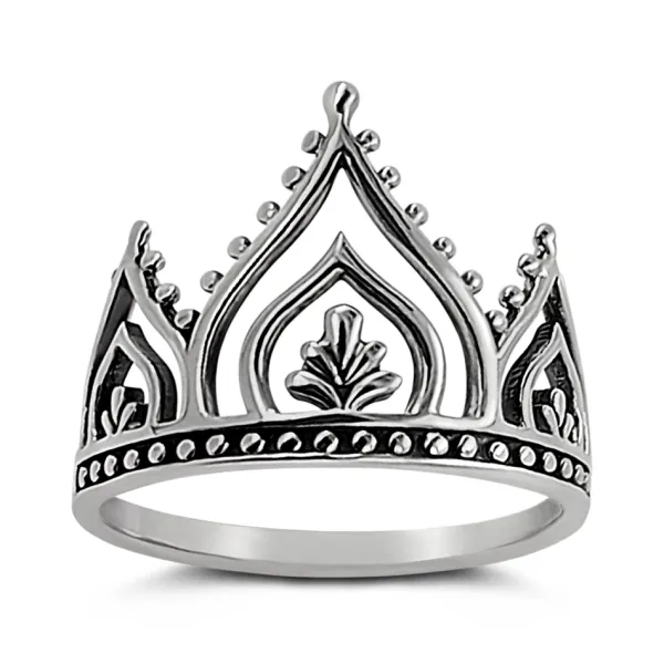 Studio Jewellery Feature & Stacker Rings | Rings-Mandala Crown Silver Ring