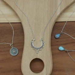Studio Jewellery Necklaces-Mandala Silver Necklace