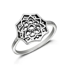 Studio Jewellery Feature & Stacker Rings | Rings-Mandala Silver Ring