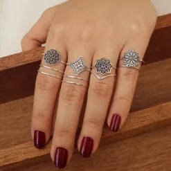 Studio Jewellery Feature & Stacker Rings | Rings-Mandala Silver Ring