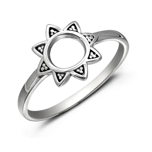 Studio Jewellery Feature & Stacker Rings | Rings-Mandala Sun Silver Ring