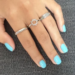 Studio Jewellery Feature & Stacker Rings | Rings-Mandala Sun Silver Ring