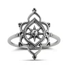 Studio Jewellery Feature & Stacker Rings | Rings-Mandala Sunburst Silver Ring