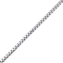 Studio Jewellery Necklaces-Medium Fine Silver Box Chain Necklace