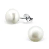 Studio Jewellery Stud Earrings | Earrings-Medium 8mm Sterling Silver Freshwater Pearl Earring Studs