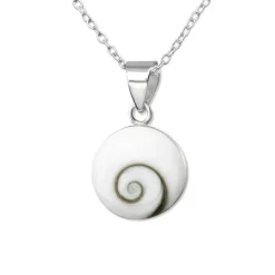 Studio Jewellery Necklaces-Medium Shiva Shell Silver Necklace