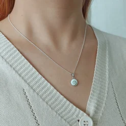 Studio Jewellery Necklaces-Medium Shiva Shell Silver Necklace