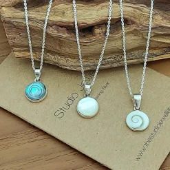 Studio Jewellery Necklaces-Medium Shiva Shell Silver Necklace