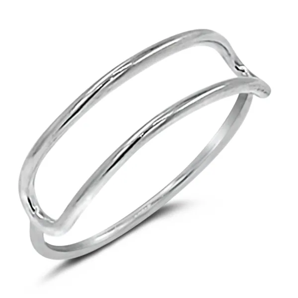 Studio Jewellery Feature & Stacker Rings | Rings-Minimalistic Oblong Silver Ring