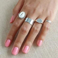 Studio Jewellery Feature & Stacker Rings | Rings-10mm Adjustable Band Silver Ring