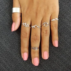Studio Jewellery Feature & Stacker Rings | Rings-10mm Adjustable Band Silver Ring