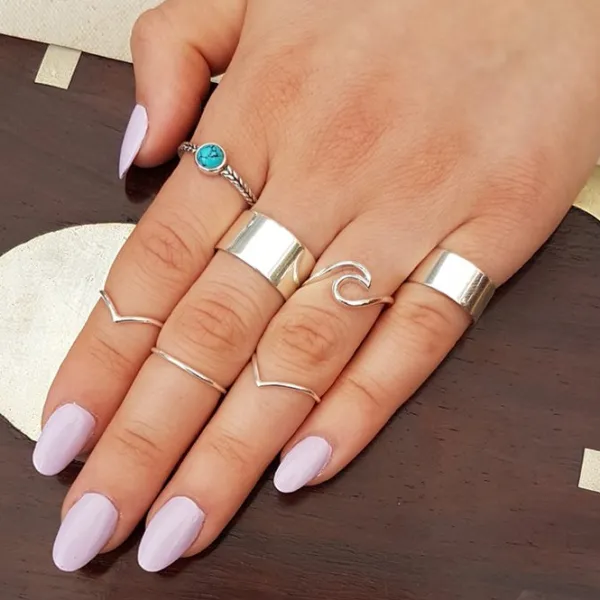 Studio Jewellery Feature & Stacker Rings | Rings-10mm Adjustable Band Silver Ring