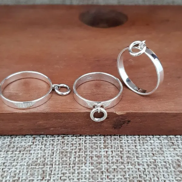 Studio Jewellery Feature & Stacker Rings | Rings-3mm Band Ringlet Silver Ring