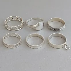 Studio Jewellery Feature & Stacker Rings | Rings-5mm Band Ringlet Silver Ring