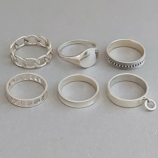 Studio Jewellery Feature & Stacker Rings | Rings-5mm Band Ringlet Silver Ring