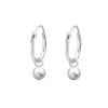 Studio Jewellery Hoop Earrings | Earrings-10mm Bead Ball Hoop Charm Earrings