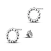 Studio Jewellery Stud Earrings | Earrings-9mm Beaded Circle Silver Stud Earring