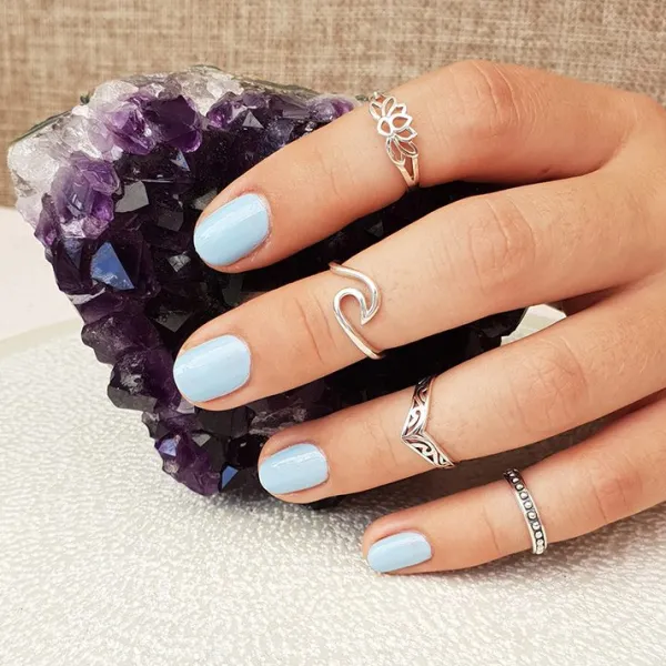 Studio Jewellery Midi And Knuckle Rings | Rings-2mm Beaded Mid Finger Ring