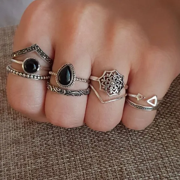 Studio Jewellery Feature & Stacker Rings | Rings-3mm Beaded Silver Stacker Band Ring