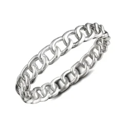 Studio Jewellery Feature & Stacker Rings | Rings-3mm Chain Silver Ring