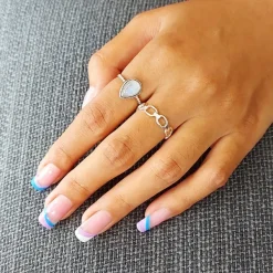 Studio Jewellery Feature & Stacker Rings | Rings-4mm Chain Silver Ring