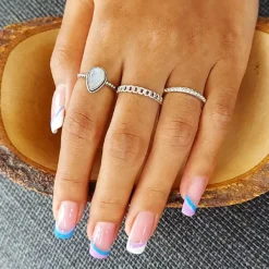 Studio Jewellery Feature & Stacker Rings | Rings-3mm Chain Silver Ring