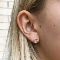 Studio Jewellery Stud Earrings | Earrings-8mm Circle Silver Stud Earring
