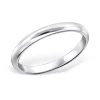 Studio Jewellery Midi And Knuckle Rings | Rings-2mm Round Edge Band Sterling Silver Ring