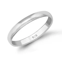 Studio Jewellery Feature & Stacker Rings | Rings-3mm Round Edge Band Sterling Silver Ring