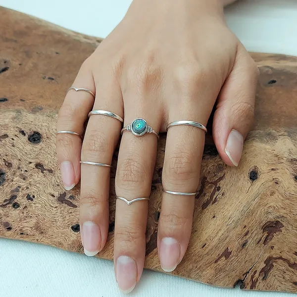 Studio Jewellery Midi And Knuckle Rings | Rings-2mm Round Edge Band Sterling Silver Ring