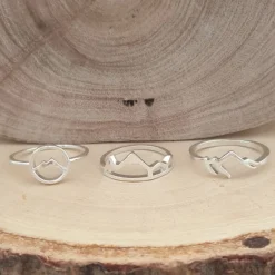 Studio Jewellery Feature & Stacker Rings | Rings-Mountain Circle Silver Ring