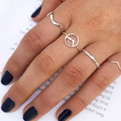 Studio Jewellery Feature & Stacker Rings | Rings-Mountain Circle Silver Ring