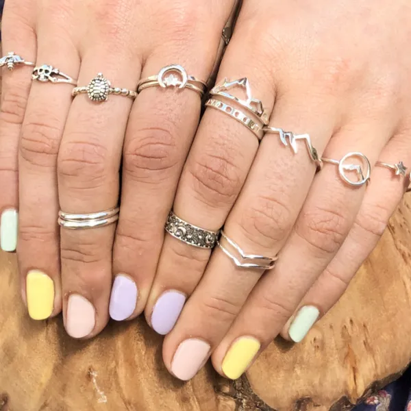 Studio Jewellery Feature & Stacker Rings | Rings-Mountain Range Silver Ring
