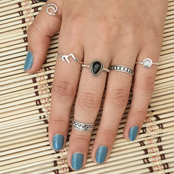 Studio Jewellery Feature & Stacker Rings | Rings-Mountain Silver Ring