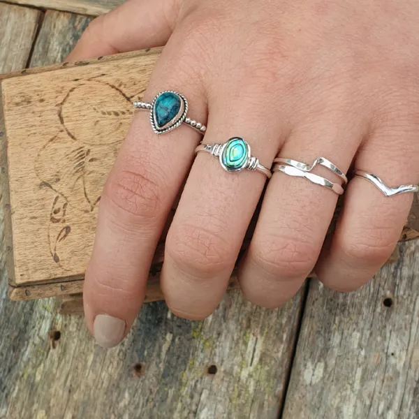 Studio Jewellery Feature & Stacker Rings | Rings-Multi Sided Silver Band